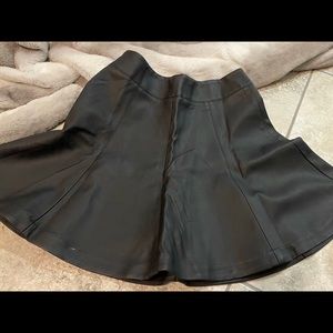 Express Faux Leather Skater Skirt